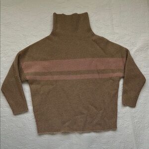 Brown and Pink Women's Sweater